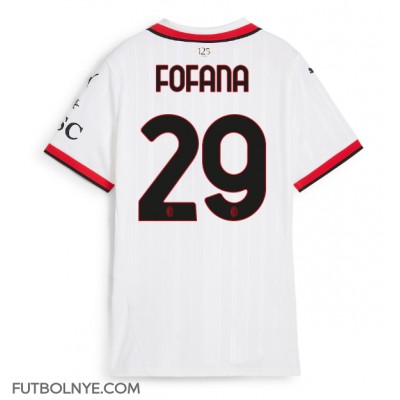 Camiseta AC Milan Youssouf Fofana #29 Visitante Equipación para mujer 2024-25 manga corta Camiseta AC Milan Youssouf Fofana #29 Visitante Equipación para mujer 2024-25 manga corta